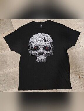 Y2K Grunge Skull, Spider Web & Black Widow T-shirt